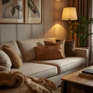 Clean Sofa in Cozy living room