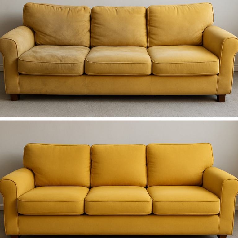 Upholstery Cleaning before and after