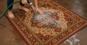 Person-rinsing-a-red-patterned-rug-with-a-hose-on-concrete-2048x1072.png