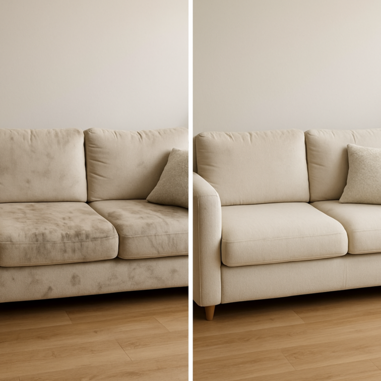 Upholstery Cleaning before and after