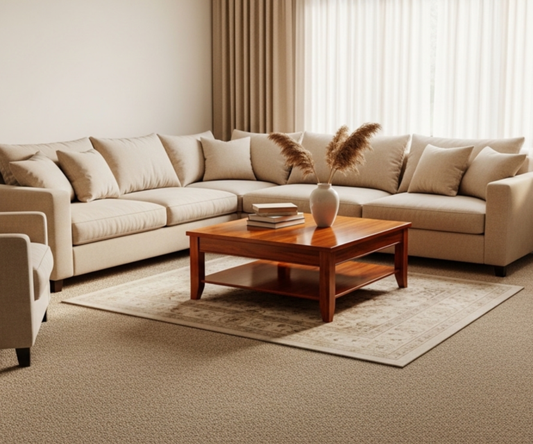 Clean Sofa in cozy living room