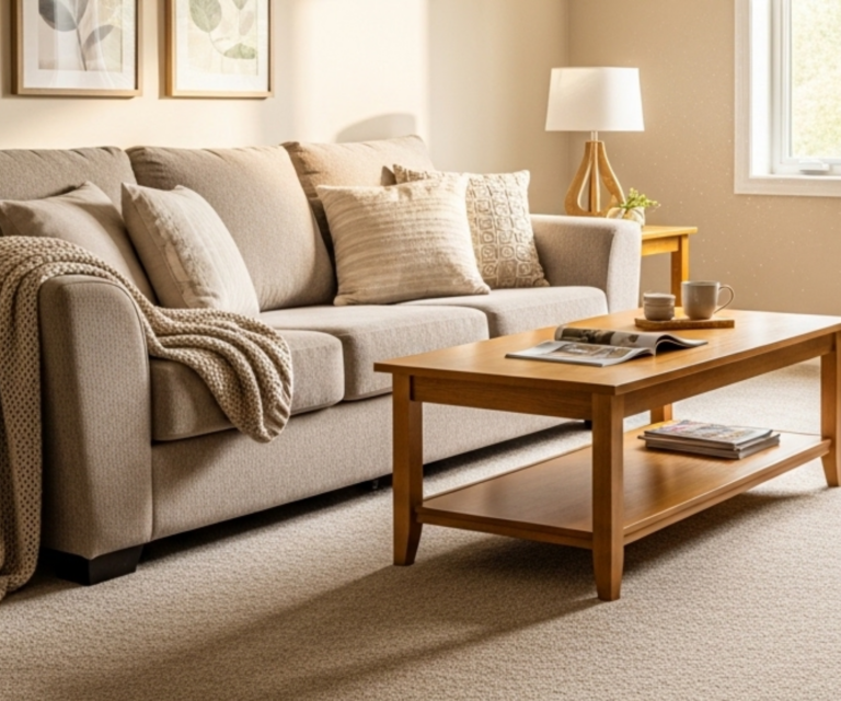 Clean Sofa in cozy living room