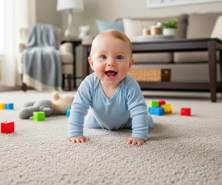 Hypoallergenic Carpet Cleaning, Baby Crawling on Carpet