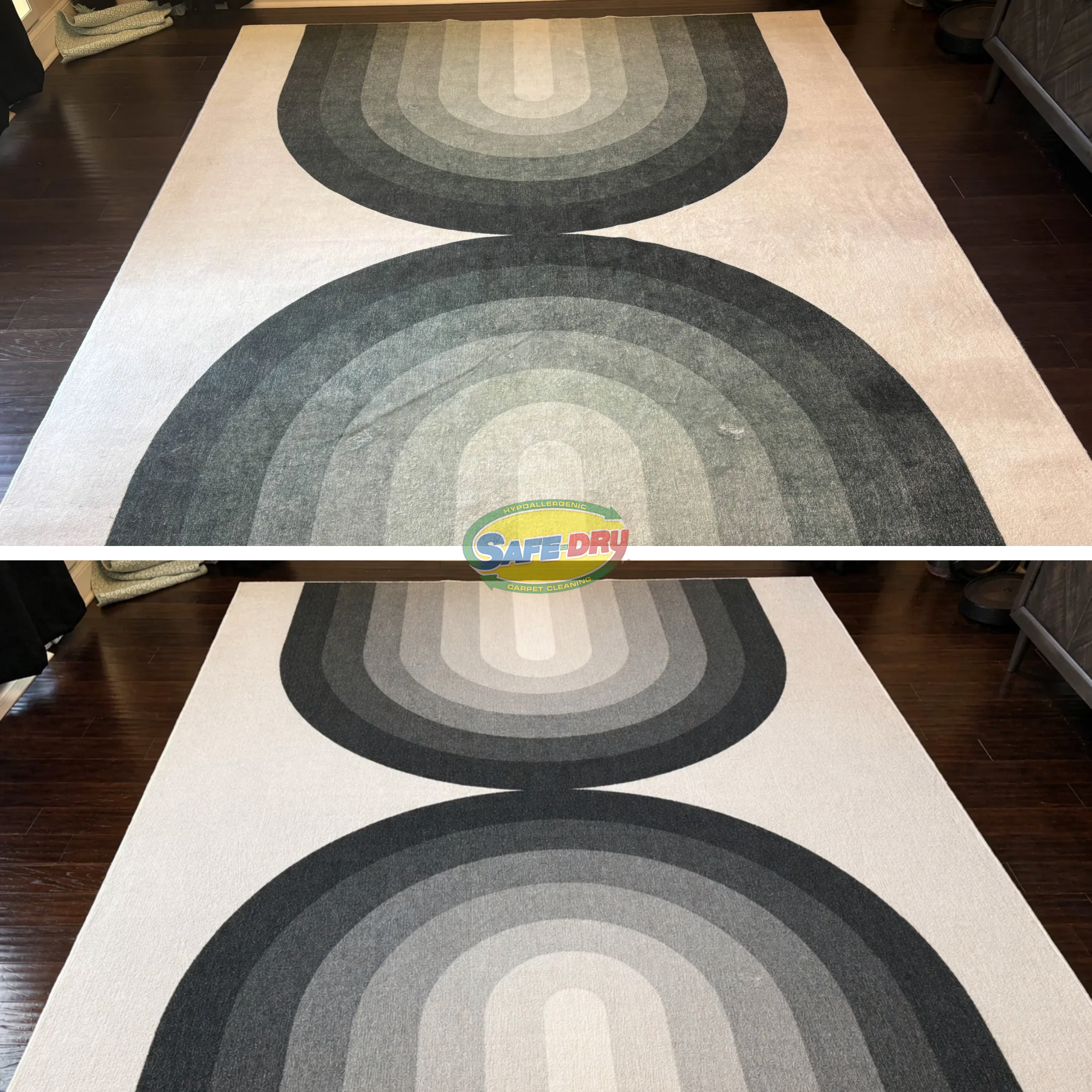 Before and After Area Rug Cleaning