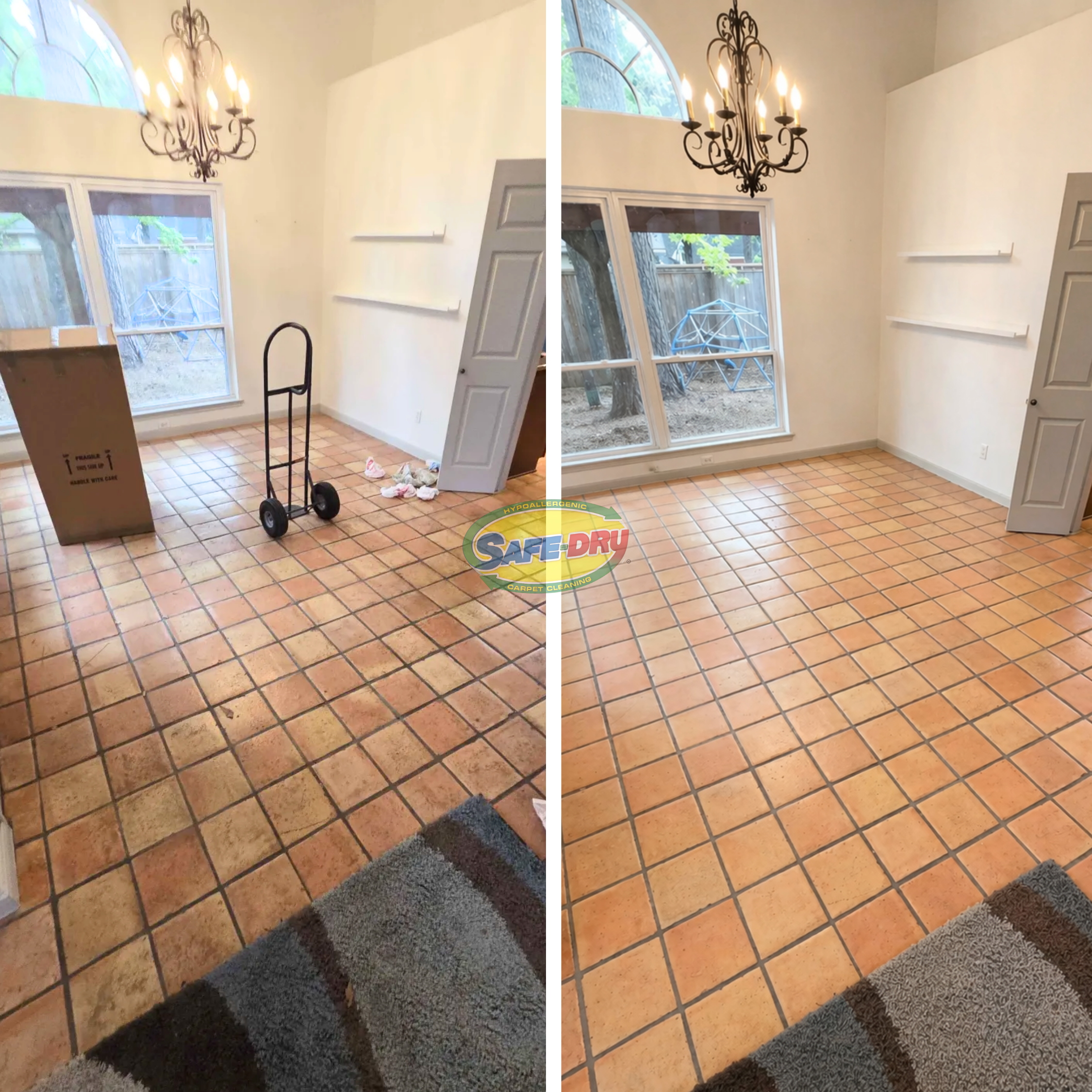 Before and After Tile and Grout Cleaning