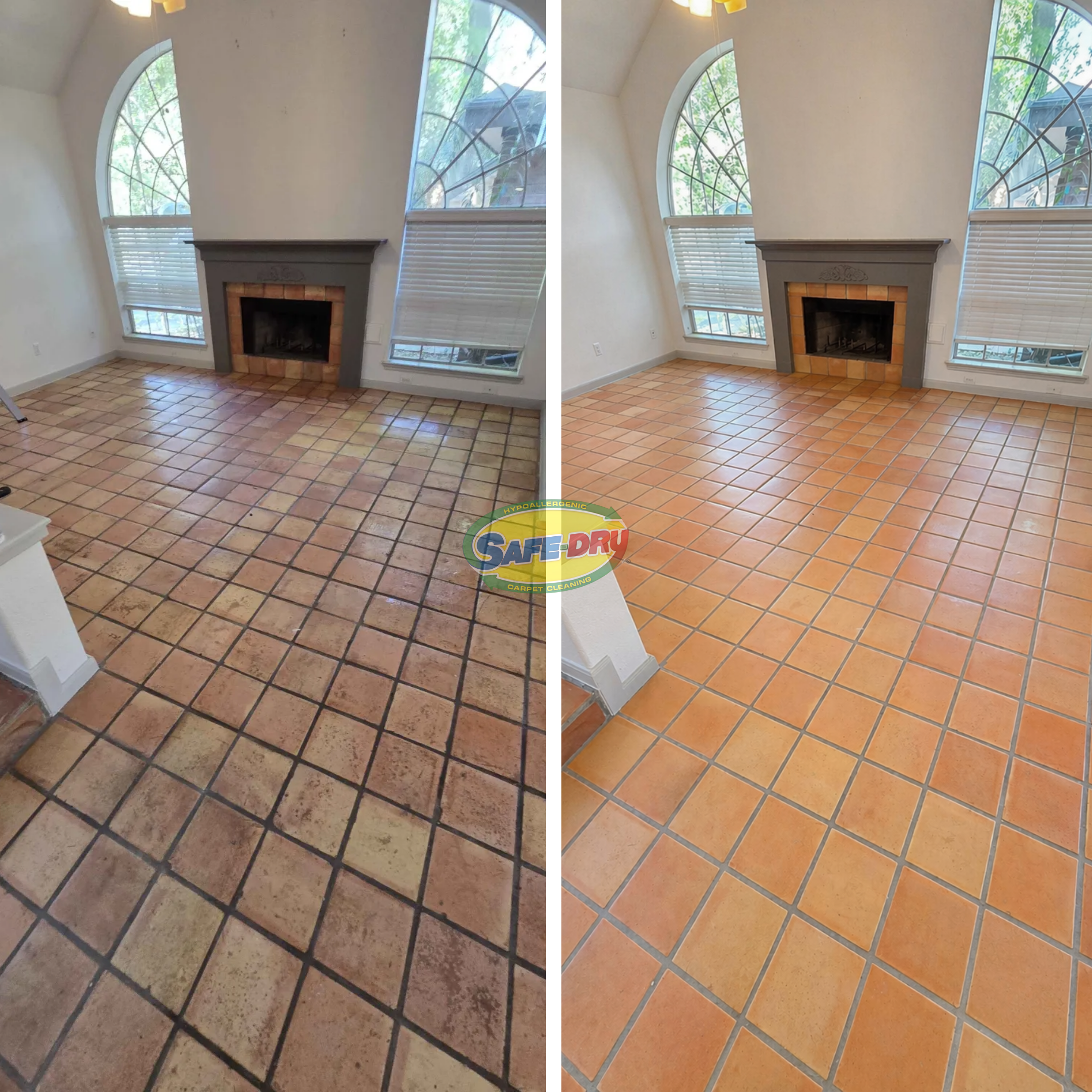Before and After Tile and Grout Cleaning