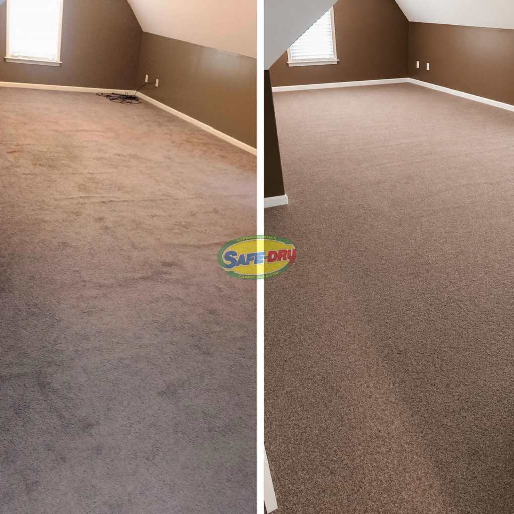 Before and After Carpet Cleaning