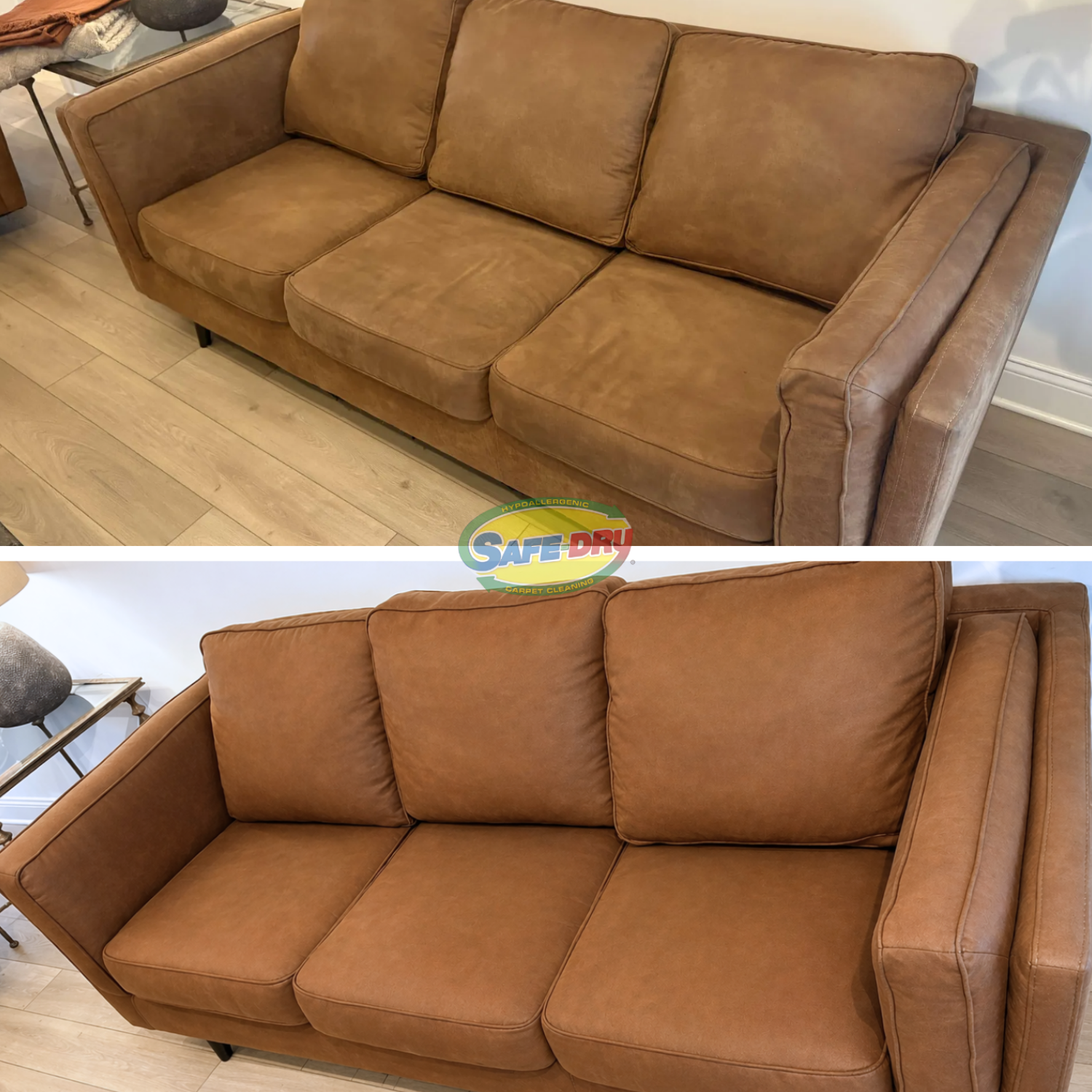 Upholstery Cleaning before and after