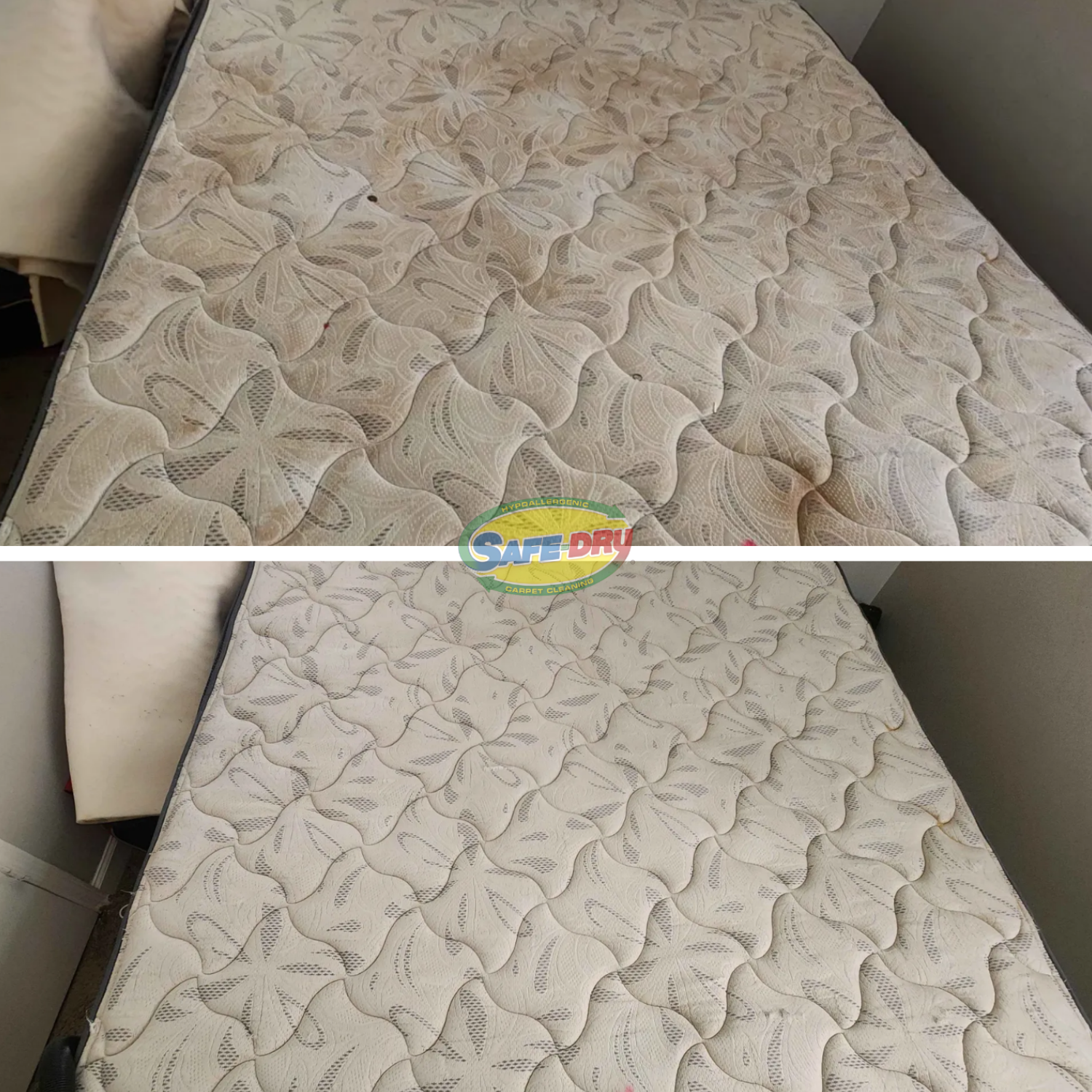 Upholstery Cleaning before and after