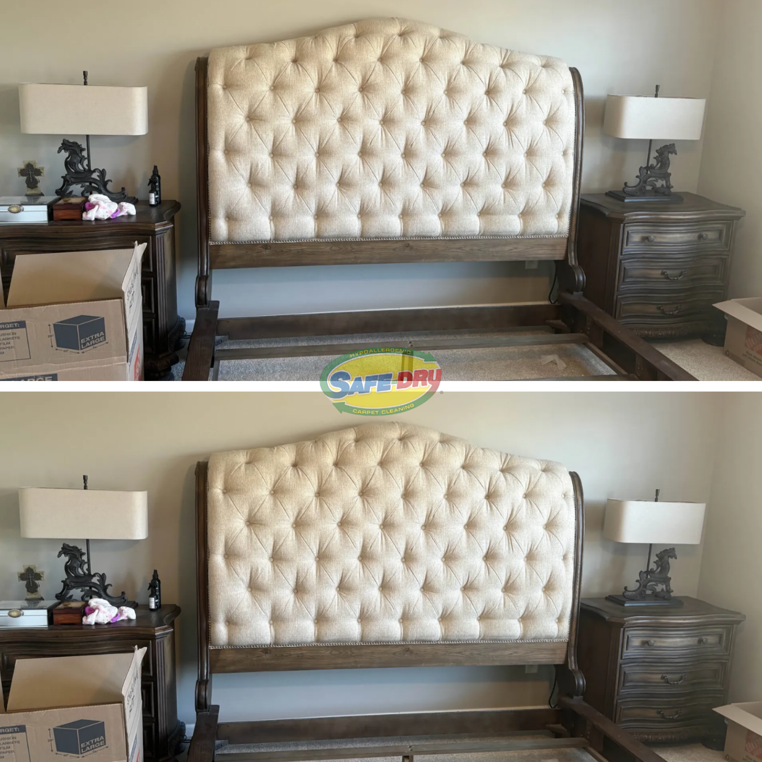 Upholstery Cleaning before and after