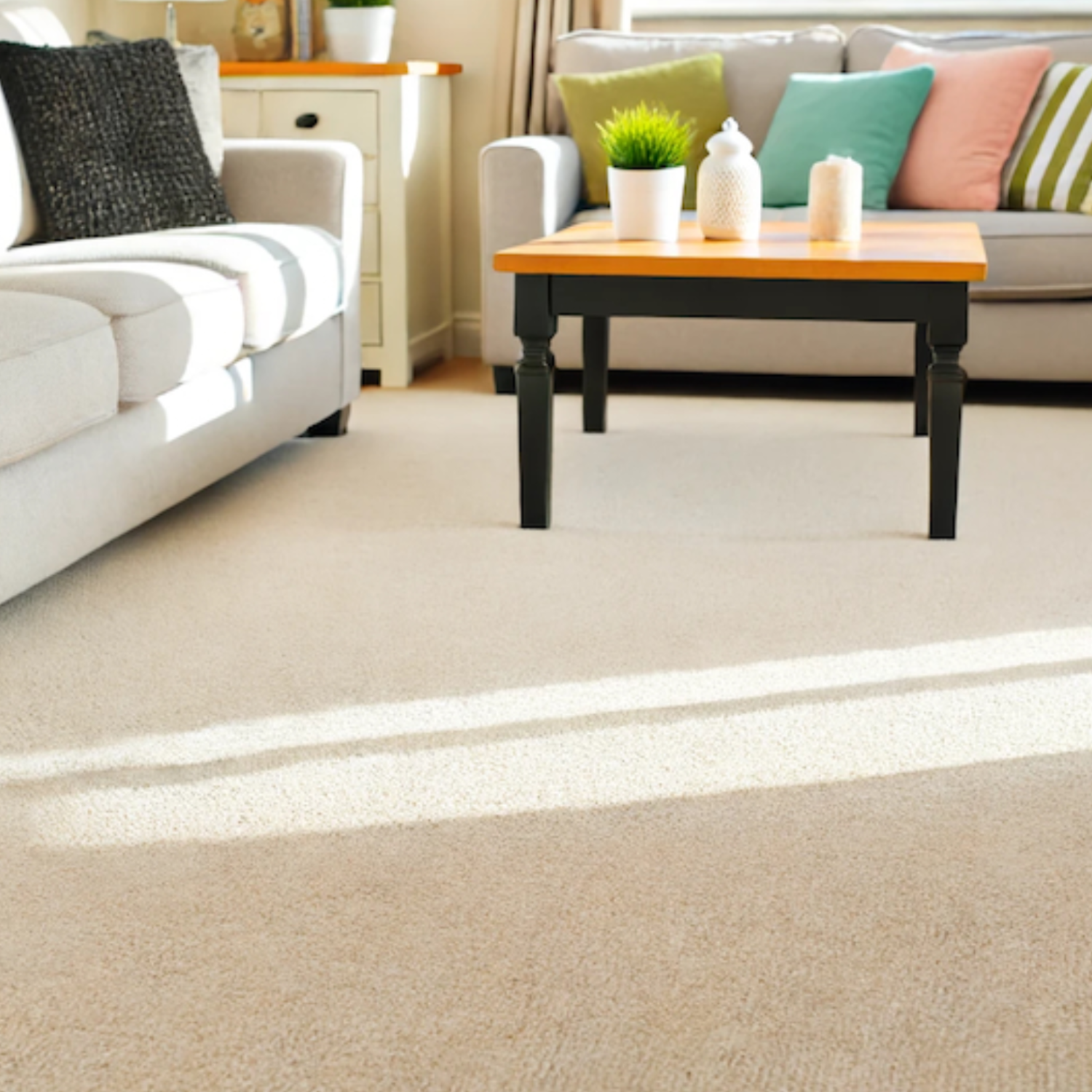 Modern home with clean carpet