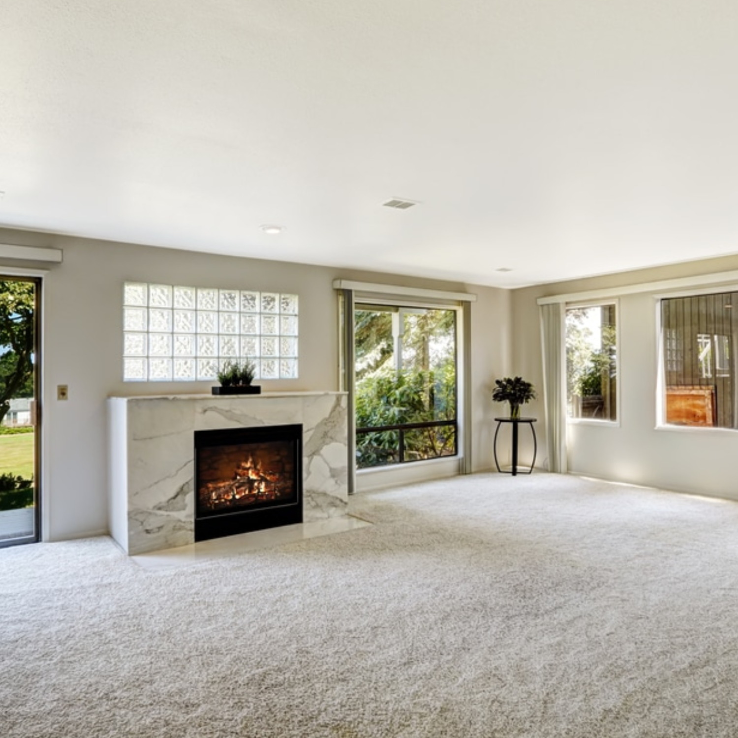 Modern home with clean carpet