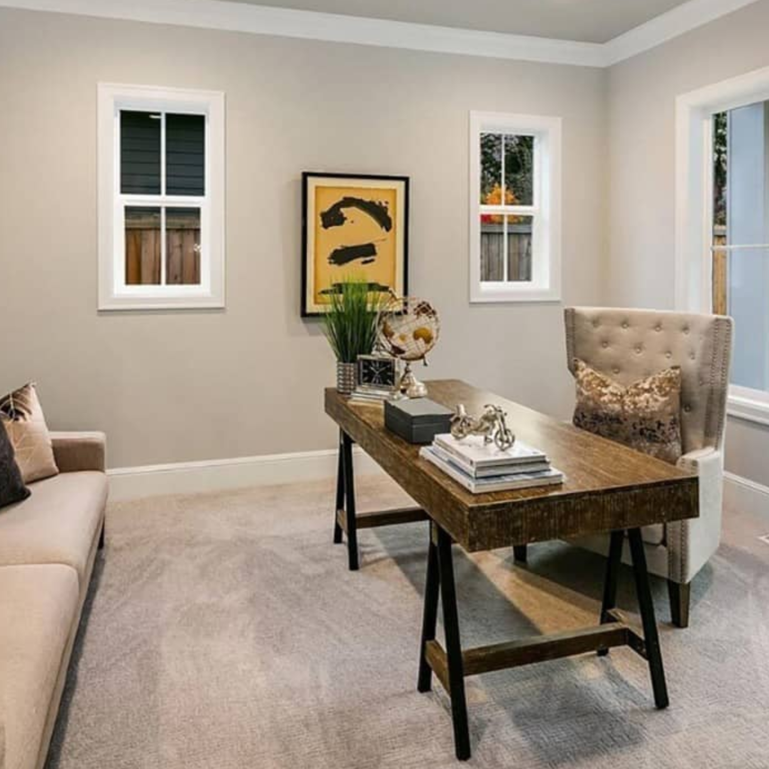 Modern home with clean carpet