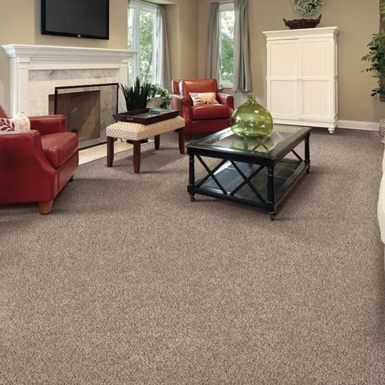 Modern home with clean carpet