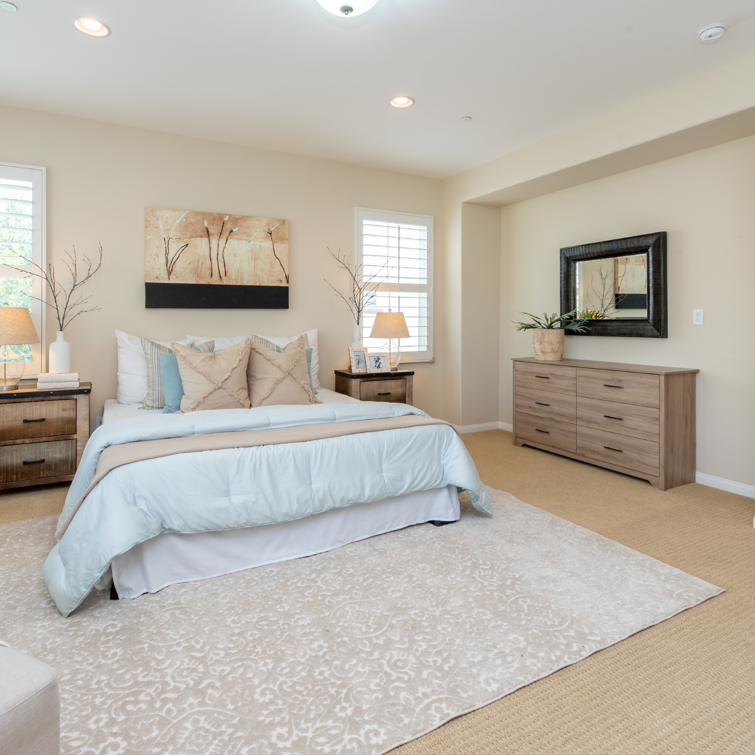 Modern home with clean carpet